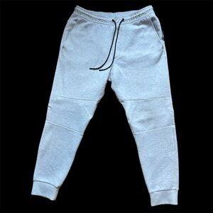 American Eagle Outfitters Men's White Fleece Joggers Large Tall Modern Utility